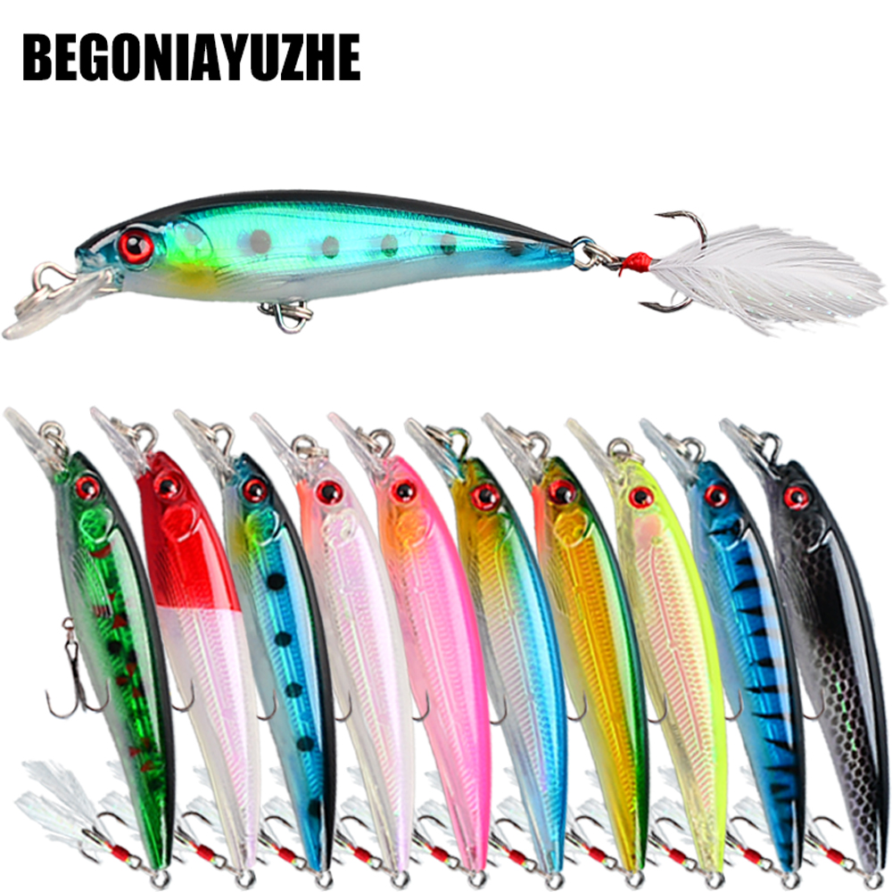 Fishing Hook Treble - Набор из 10 бионических приманок-минноу для