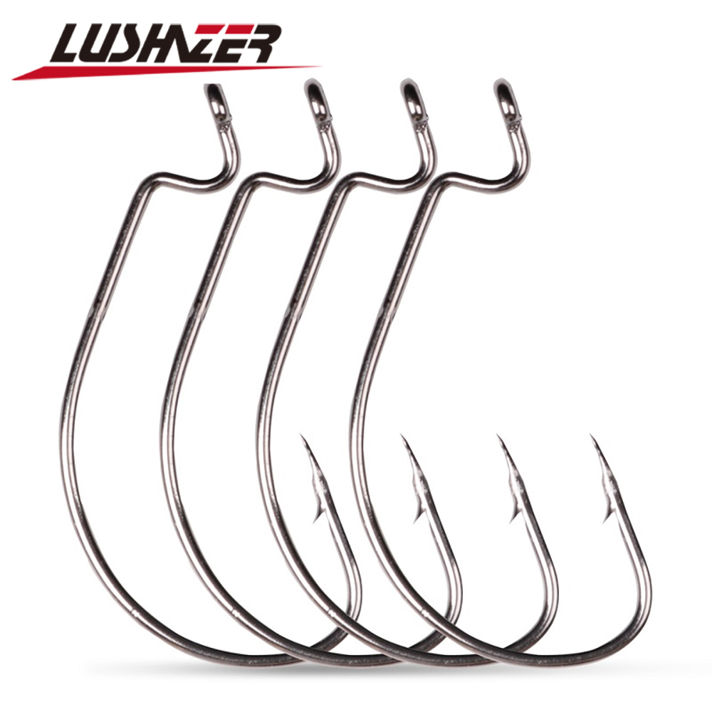LUSHAZER 10 шт./лот, рыболовны – обзор и цена Fishing Hook Offset